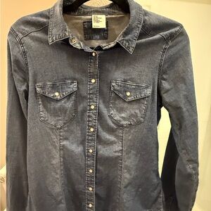 Denim Button-Up Shirt
